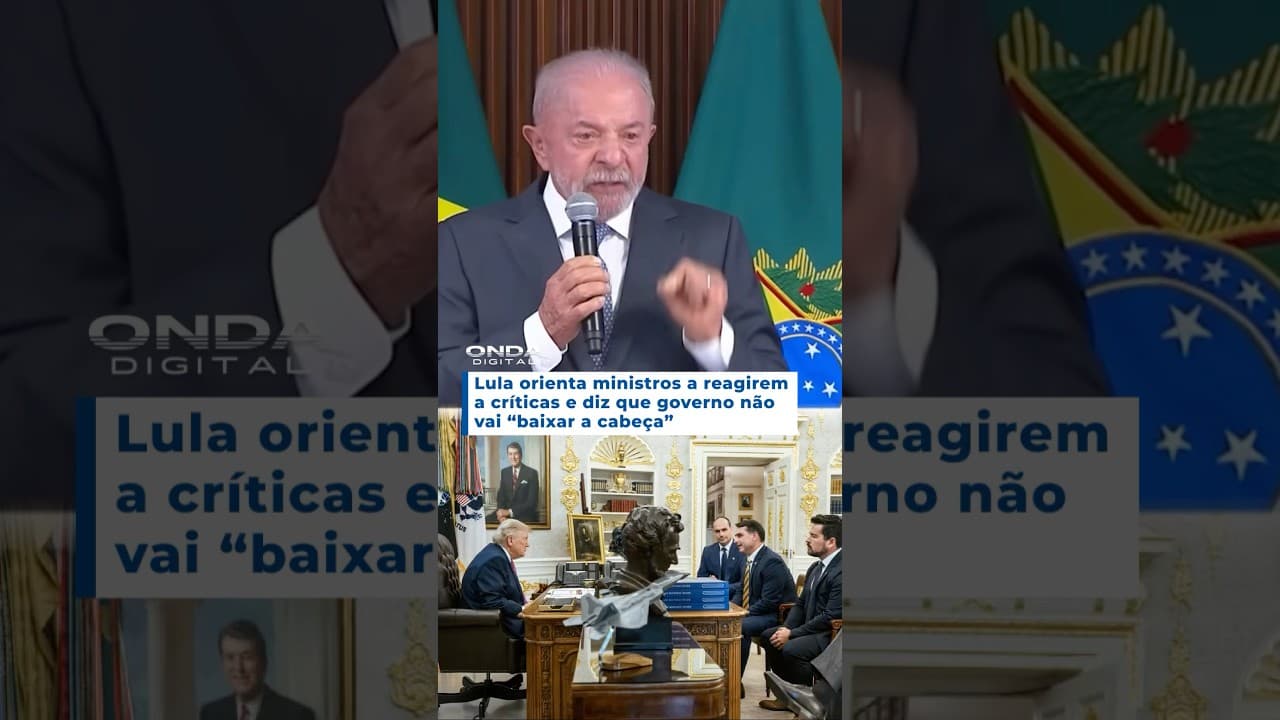 Lula orienta ministros a reagirem a críticas e diz que governo não vai “baixar a cabeça⁩