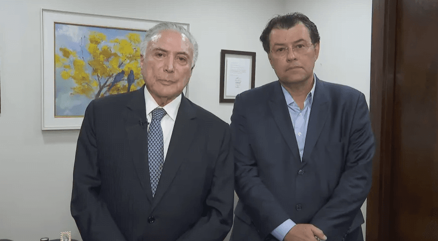 Eduardo Braga se reúne com Temer em busca de apoio a candidatura de Lula