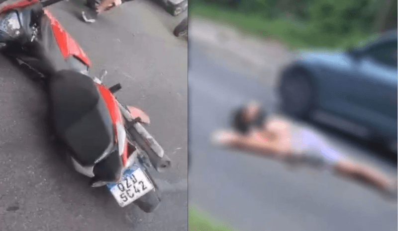 VÍDEO: Ao tentar ultrapassar avenida através de meio fio, motociclista morre em Manaus