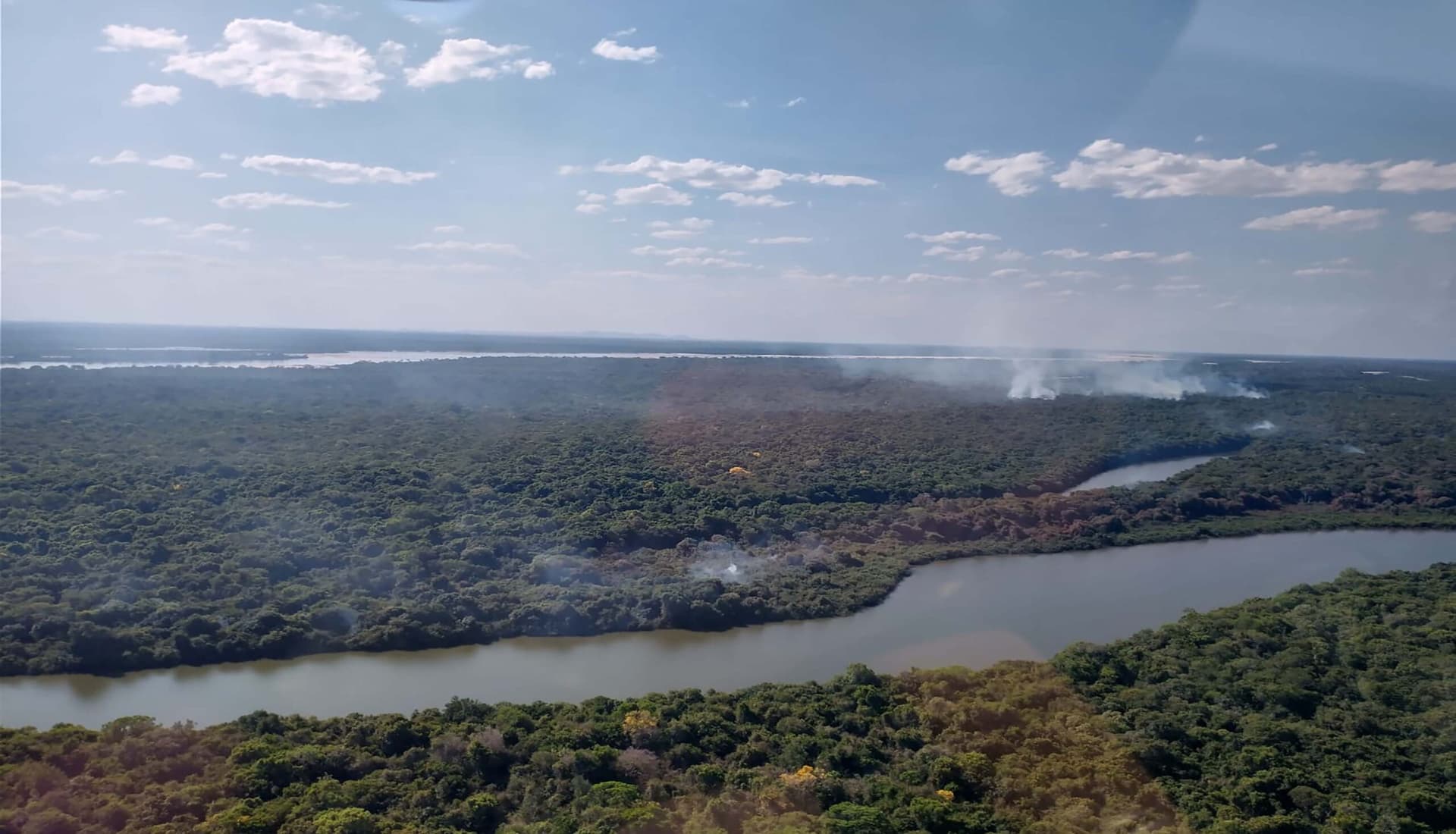 Incêndio florestal atinge Parque Estadual do Cantão