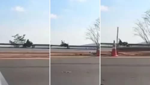 VÍDEO: Motociclista perde o controle e sobrevive ao cair de ribanceira de  20 metros, em MG