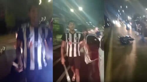 VÍDEO: Após acidente, motorista ameaça motociclista com facão, em avenida de Manaus