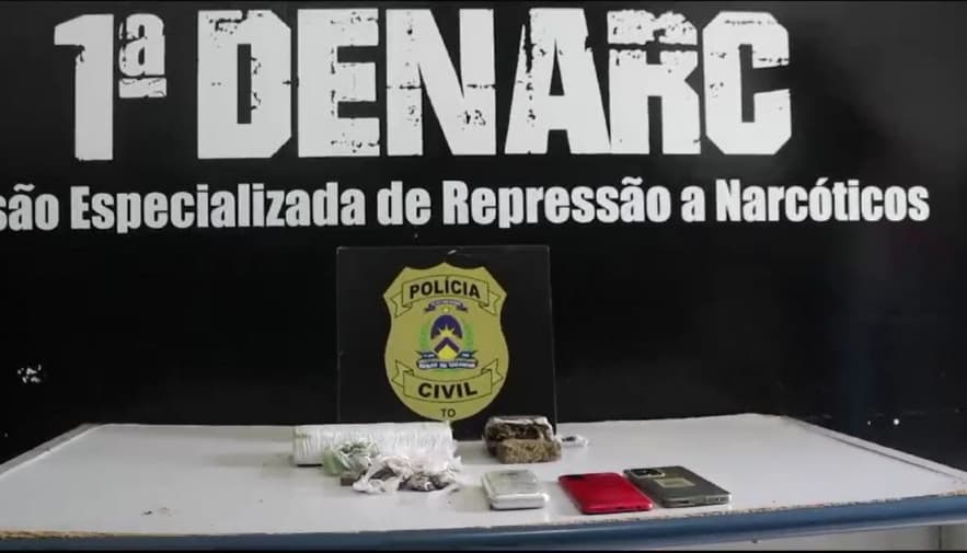 Divisão Antidrogas prende homens por tráfico e apreende mais de 2 kg de entorpecentes, em Palmas