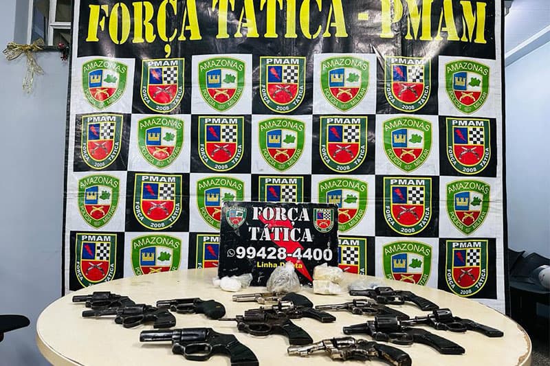 No Amazonas, Força Tática retira 21 armas de fogo de circulação em 24 horas