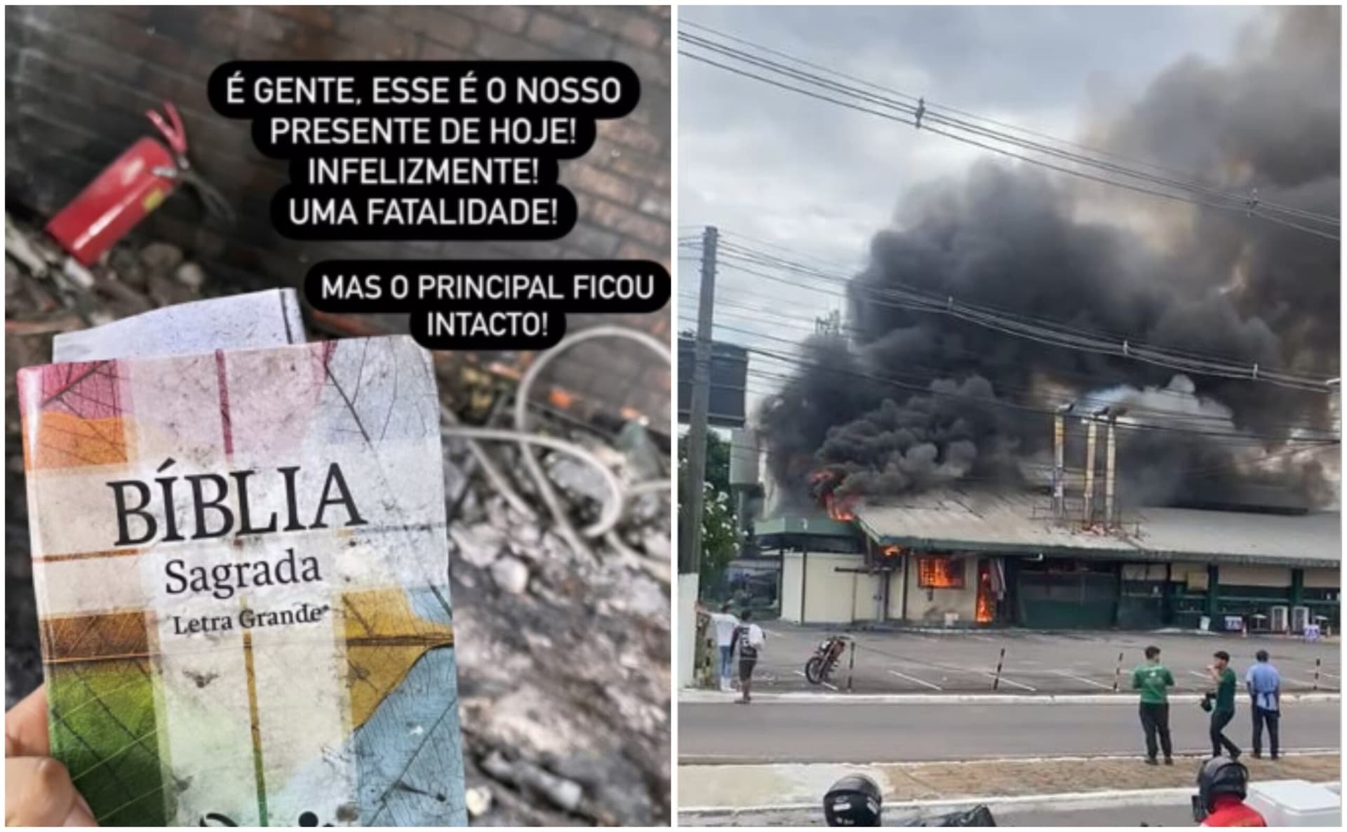 Bíblia é encontrada intacta após incêndio de grandes proporções em churrascaria de Manaus