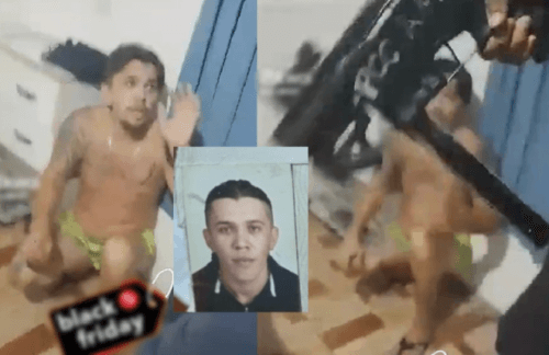 VÍDEO: Momentos antes de ser &#8216;crivado de bala&#8217; com fuzil, &#8216;Loirinho&#8217; implora pela vida, no AM