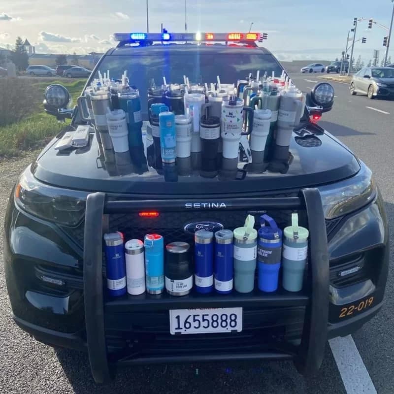 Mulher é presa na Califórnia por furtar 65 copos da marca Stanley