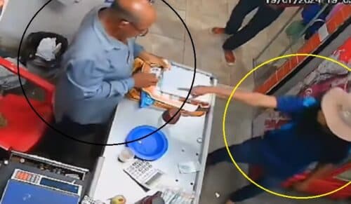 VÍDEO: Dupla se passa por cliente, rende funcionário e rouba celulares, em Manaus