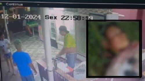 Veja os últimos passos da mulher que foi morta e teve gargalo de garrafa cravado na garganta, no AM