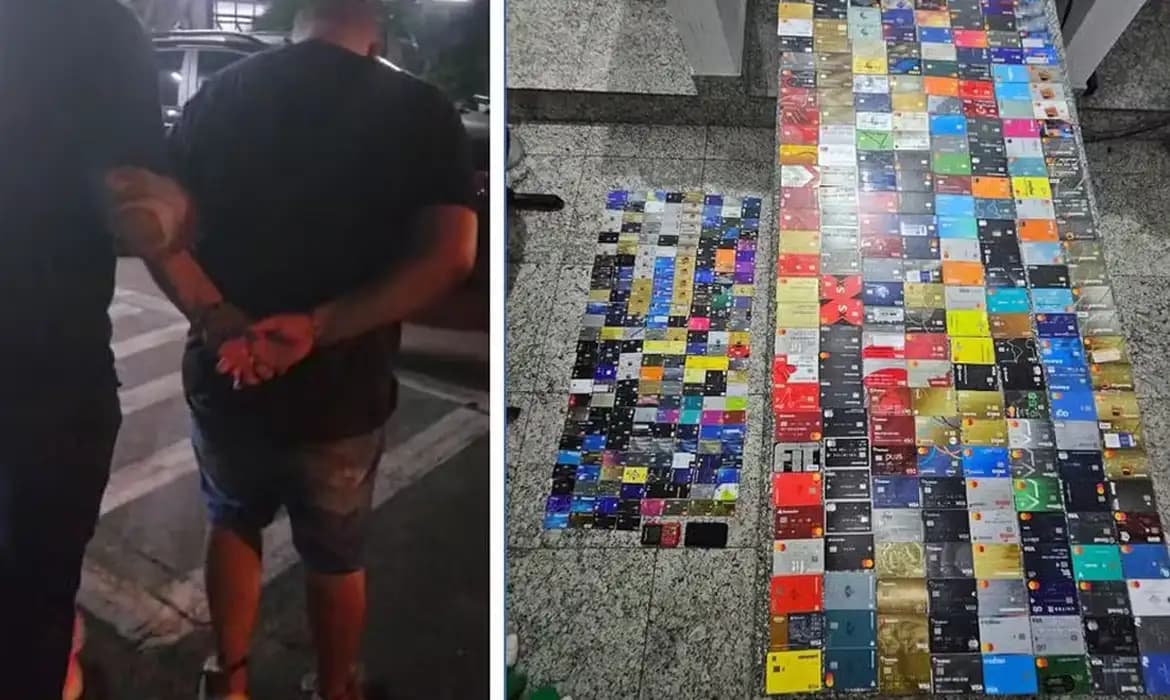 Polícia prende homem com 452 cartões bancários no sambódromo de SP