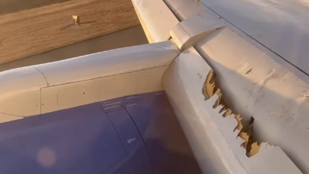 Voo tem rota desviada após asa do avião quebrar no ar