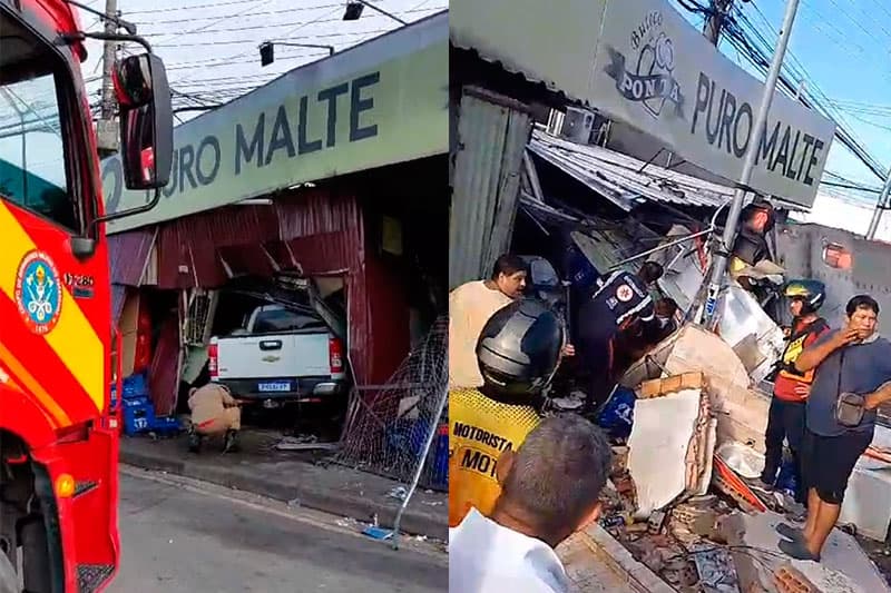 Picape invade bar, mata uma pessoa e deixa outras feridas em Manaus