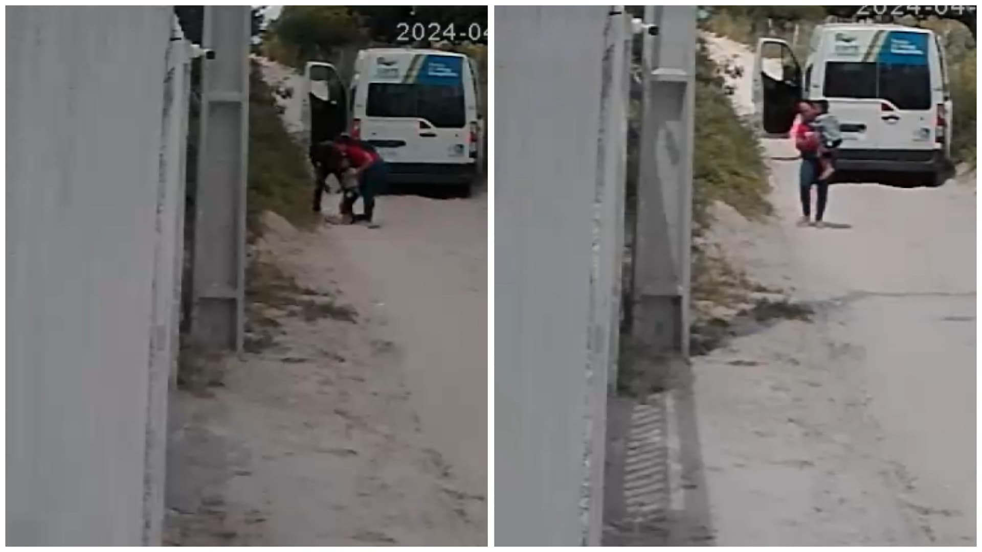 VÍDEO: Criança é atropelada após deixar transporte escolar na porta de casa na Bahia