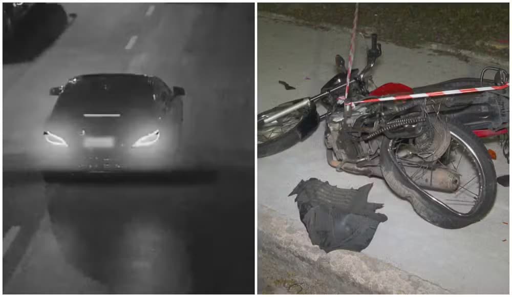 VÍDEO: Carro de luxo que apostava &#8220;racha&#8221; atinge moto em SP; mulher na garupa perde a perna