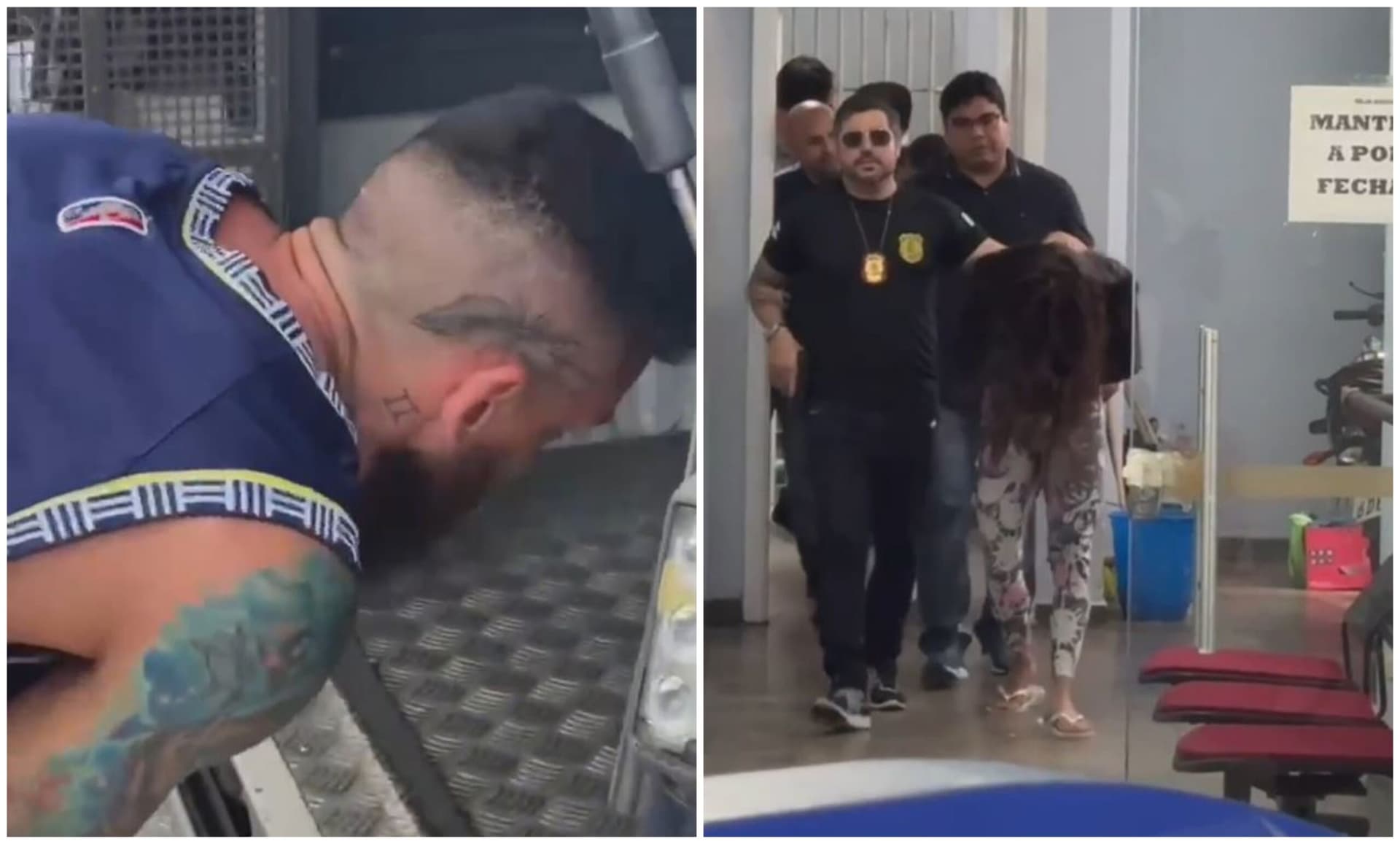 CASO DJIDJA: Presos saem para exame de corpo de delito; Mãe e filho escondem o rosto