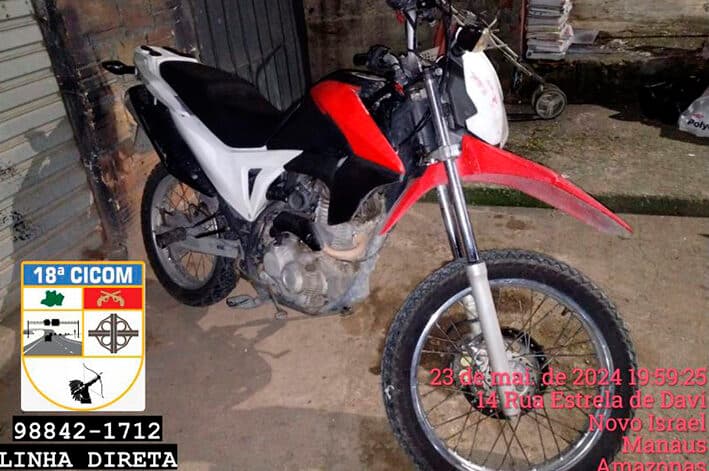 Policiais militares recuperam motocicleta roubada na zona Norte de Manaus