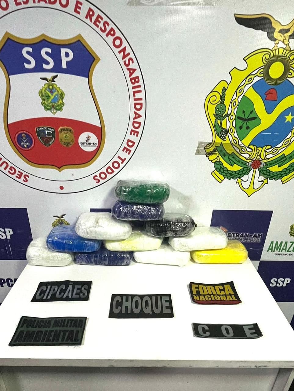 Drogas avaliadas em R$ 500 mil são apreendidas em barco no Amazonas