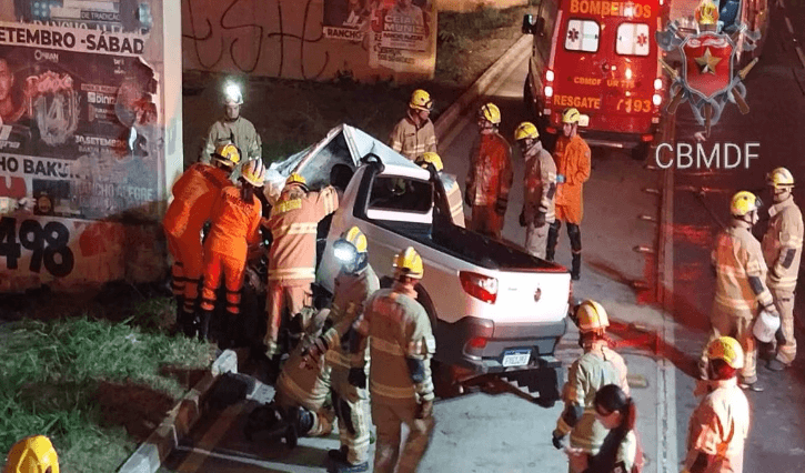 Acidente Fatal: Em Brasília, motorista morre após colidir com viaduto