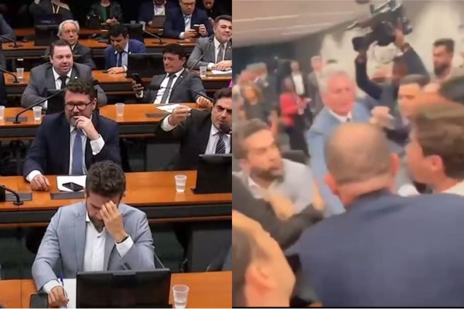 VÍDEO: Sessão do Conselho de Ética é marcada por bate-boca e empurrões após arquivamento de processo contra Janones