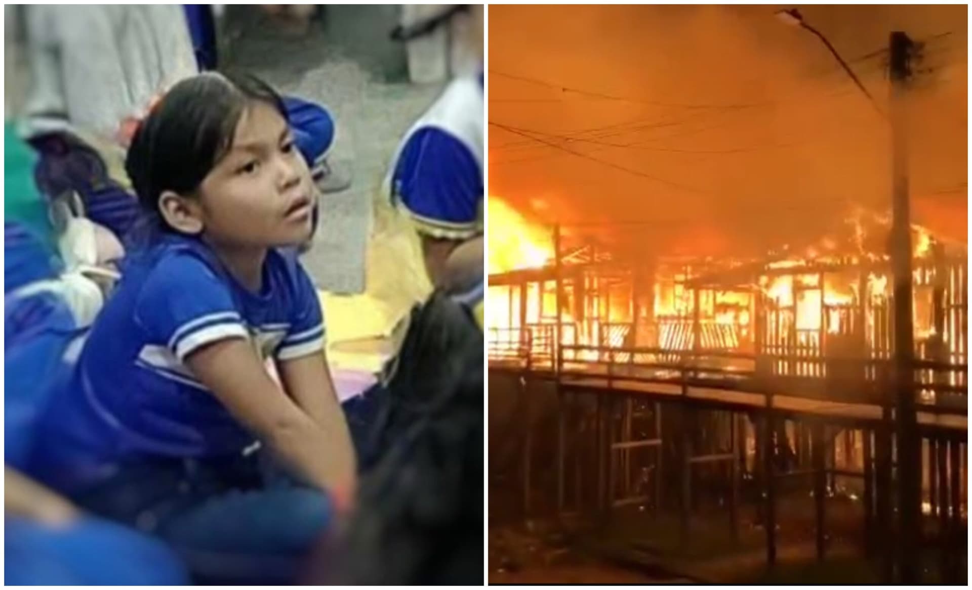 Criança de 6 anos morre carbonizada em incêndio que destruiu casas no interior do Amazonas