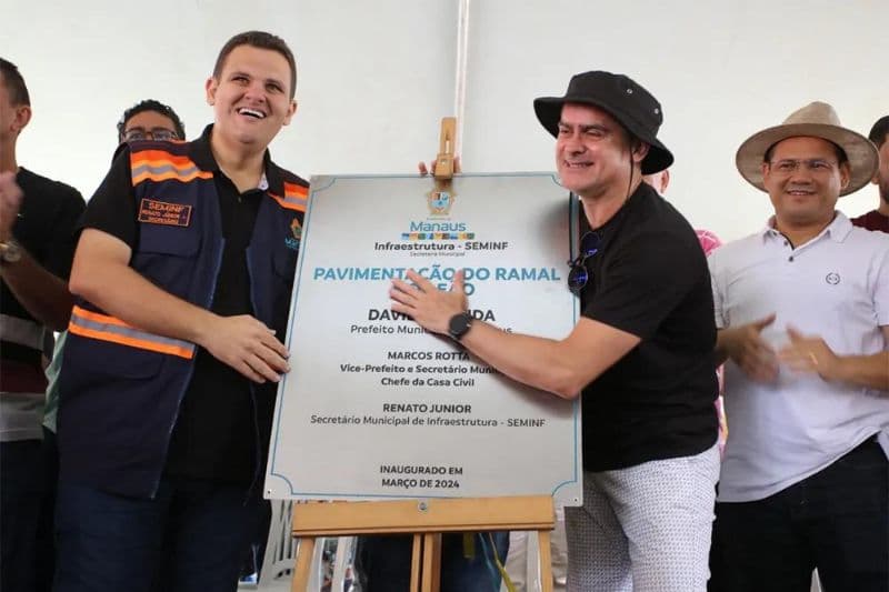 Renato Júnior é anunciado como vice de David Almeida para reeleição à Prefeitura de Manaus