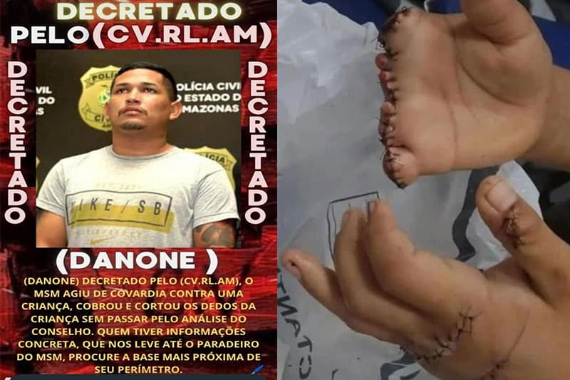 CV decreta morte de &#8216;Danone&#8217; que decepou dedos de adolescente em Manaus