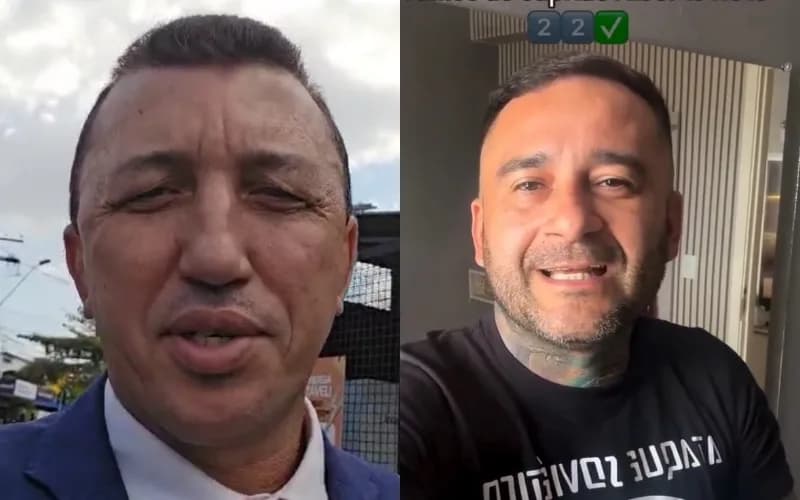 VÍDEO: Sassá diz que sargento Salazar só é valente com arma na mão e o chama para brigar