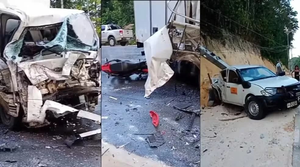 VÍDEO: Ao menos 3 pessoas ficam gravemente feridas em acidente da AM-010   