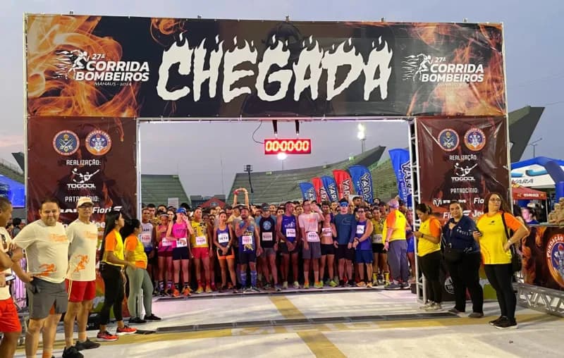 Mais de 3 mil pessoas participam da 27ª edição da Corrida dos Bombeiros em Manaus