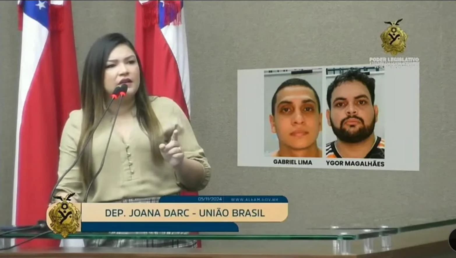 Na Aleam, deputada Joana Darc expõe fotos dos suspeitos de estuprar menino autista em Manaus