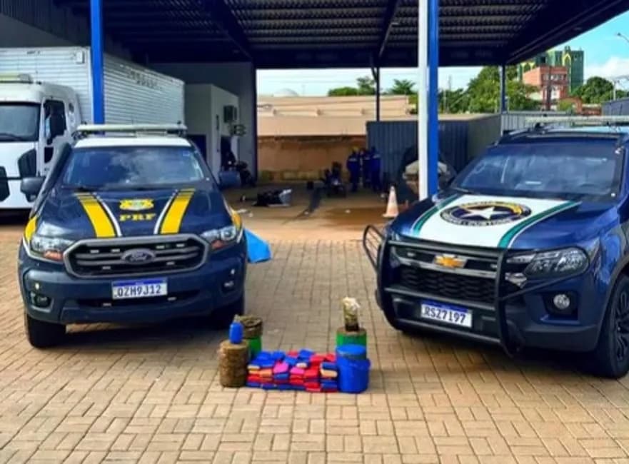 PRF e Receita Federal apreendem 63 kg de drogas escondidas em ar-condicionados em Humaitá