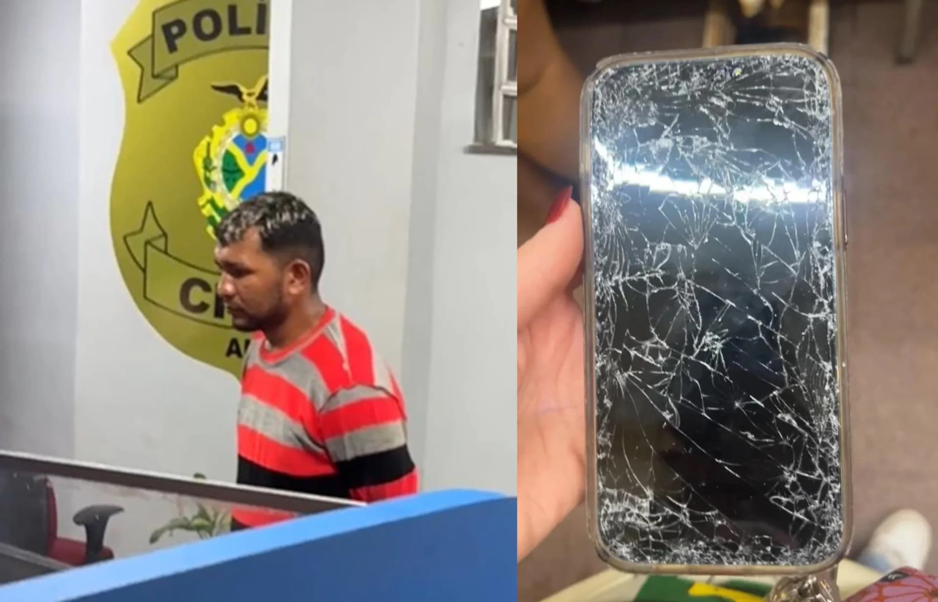 Foragido quebra celular antes de ser preso em Manaus