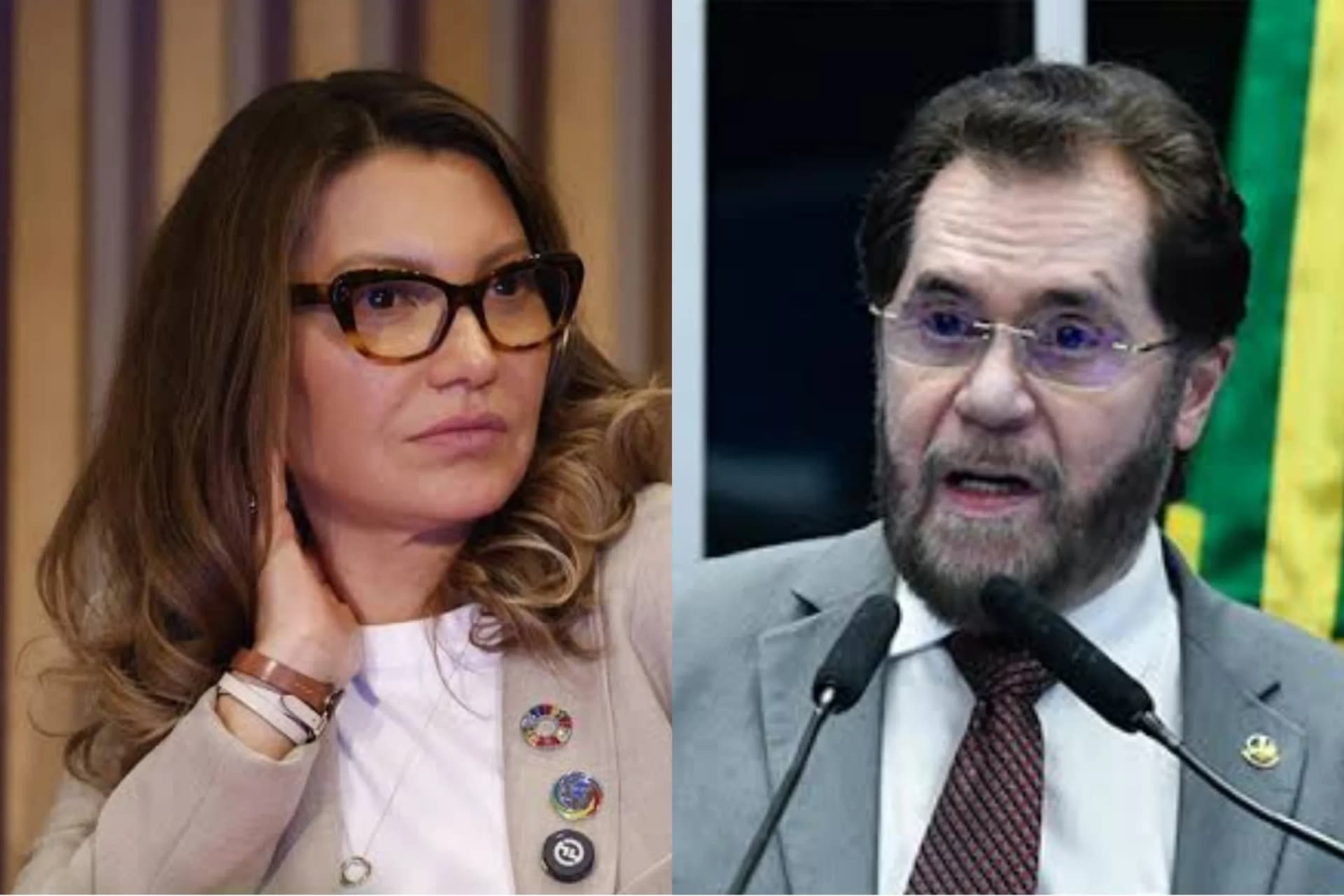 Janja repudia fala polêmica de Plínio Valério sobre Marina: “É de doer ouvir 6 segundos de asneiras da sua boca”