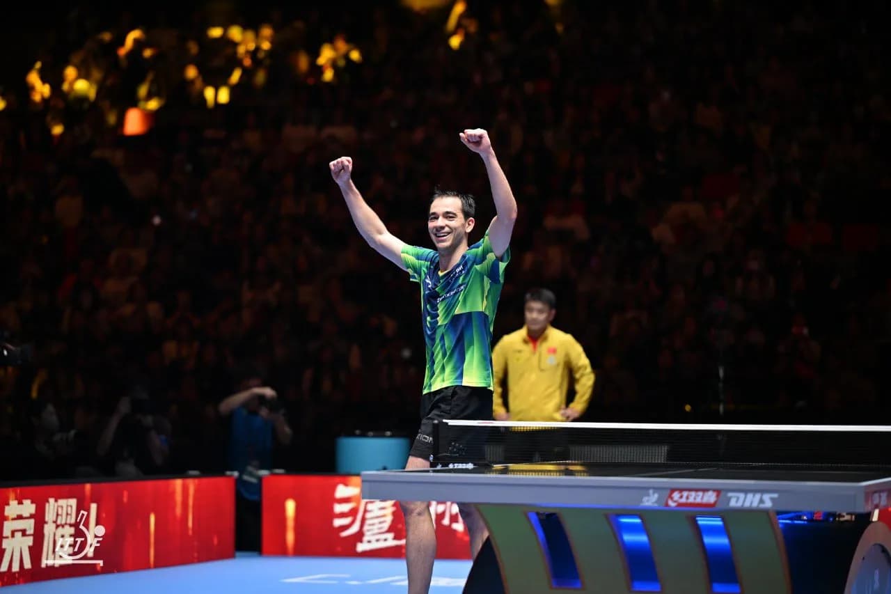 Hugo Calderano vence sul-coreano e garante lugar no pódio do Mundial de Doha