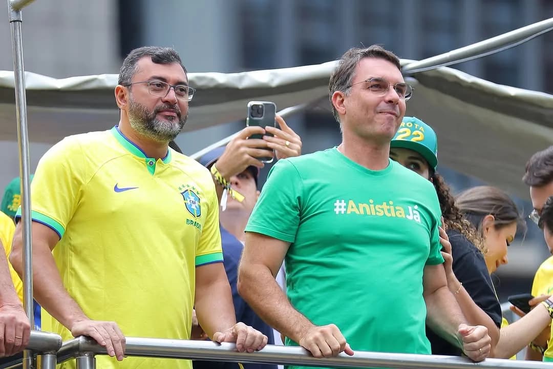 Wilson Lima em ato a favor da anistia em SP - 6 de abril