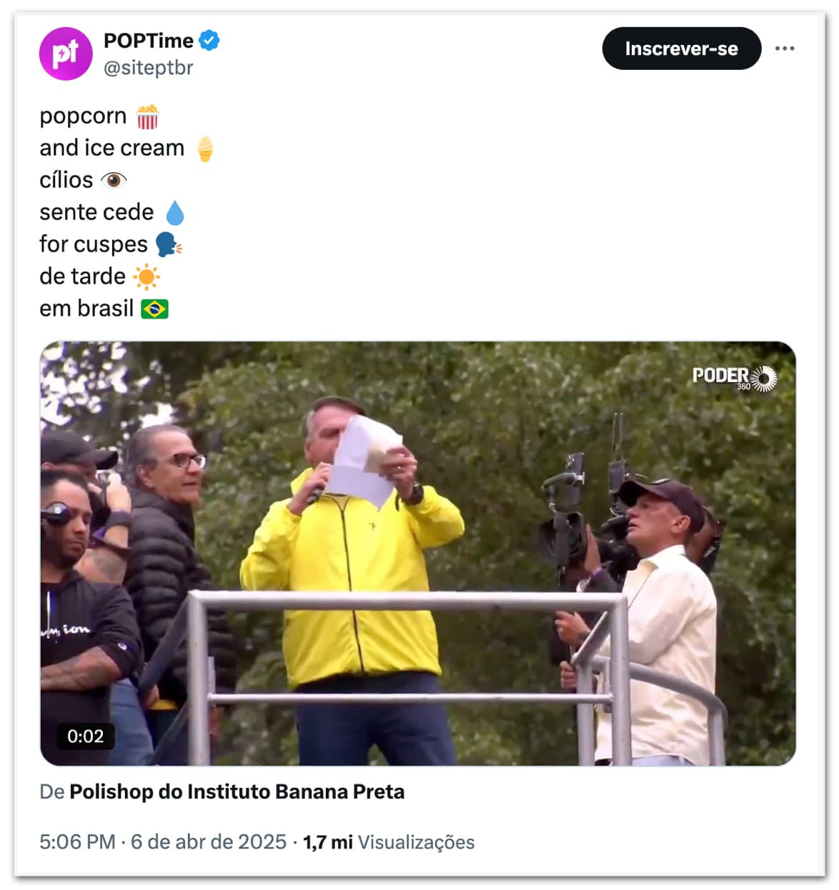 Bolsonaro vira meme após discursar em inglês na Paulista