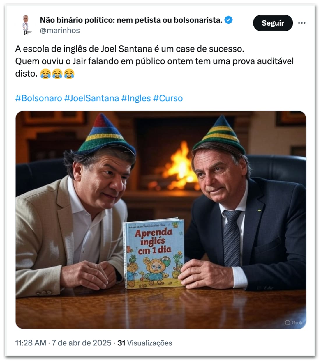 Bolsonaro vira meme após discursar em inglês na Paulista