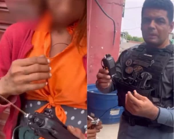 Mulher é flagrada atuando como &#8216;olheira&#8217; do tráfico com rádio em Manaus