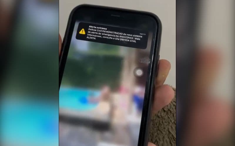 &#8216;Que susto!&#8217;: Defesa Civil faz simulação de alerta em celulares de Manaus