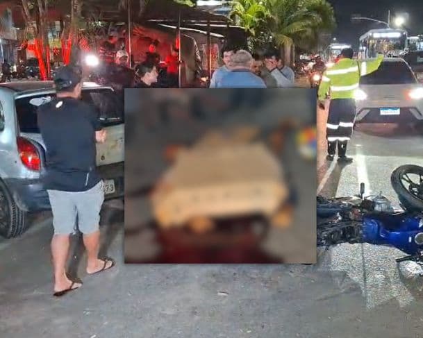 Jovem morre em acidente na Torquato Tapajós após colisão com carro que fazia retorno proibido; veja vídeos