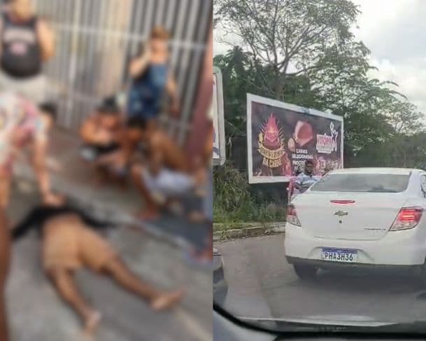 VÍDEO: Perseguição policial termina em acidente e deixa casal ferido em Manaus