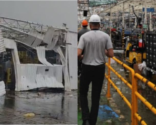 Fábrica da Toyota é destruída após ventania em São Paulo