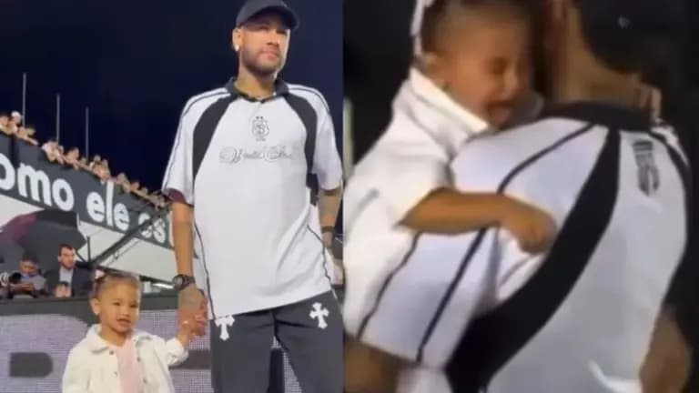 Filha de Neymar é leva bolada na cabeça em jogo e internet reage: “Alguém vai perder o emprego”
