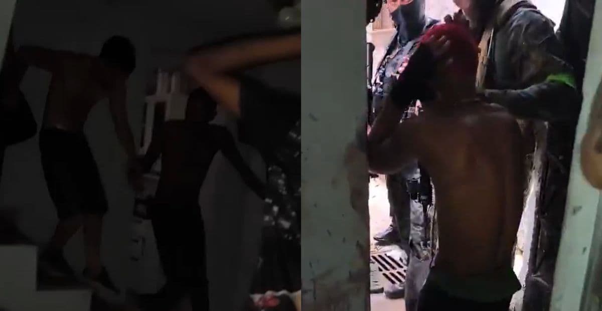 Veja momento que traficantes se rendem em megaoperação no RJ