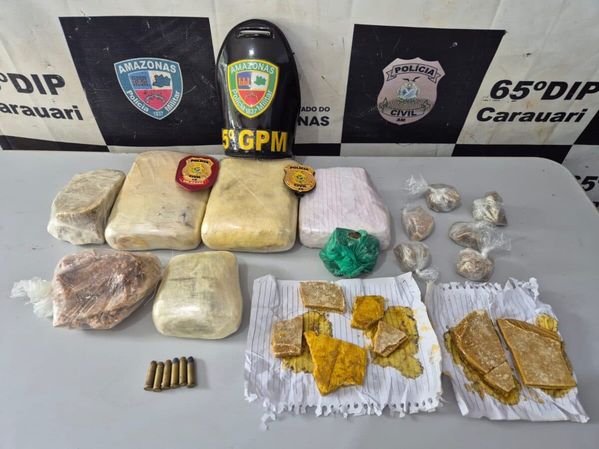 Casal é preso com munições de arma e drogas durante Operação de Natal em Carauari