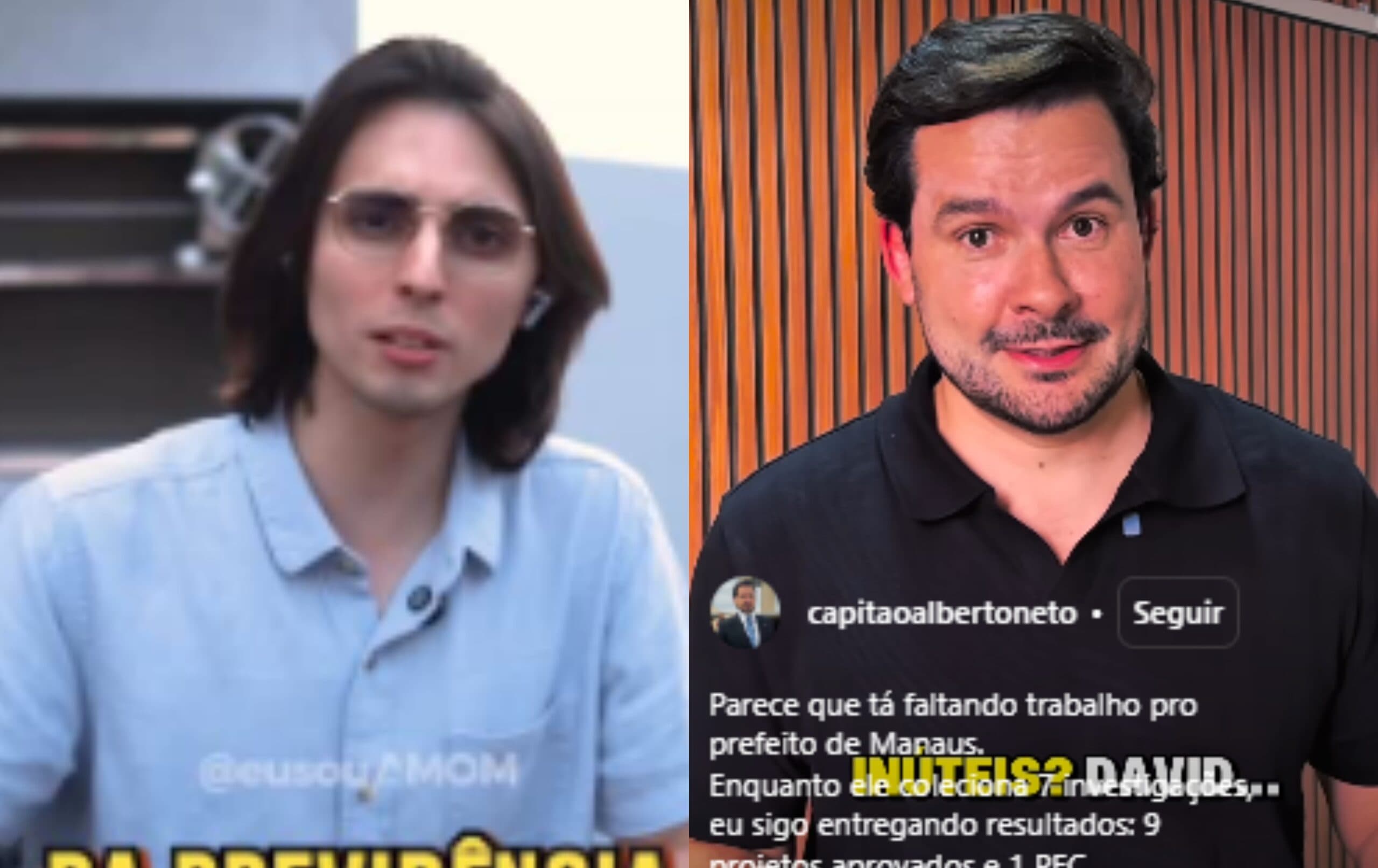 Amom Mandel e Alberto Neto rebatem David Almeida após serem chamados de ‘inúteis’