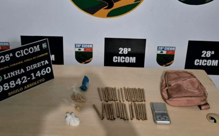 Homem é preso com maconha, oxi e cocaína no Colônia Antônio Aleixo