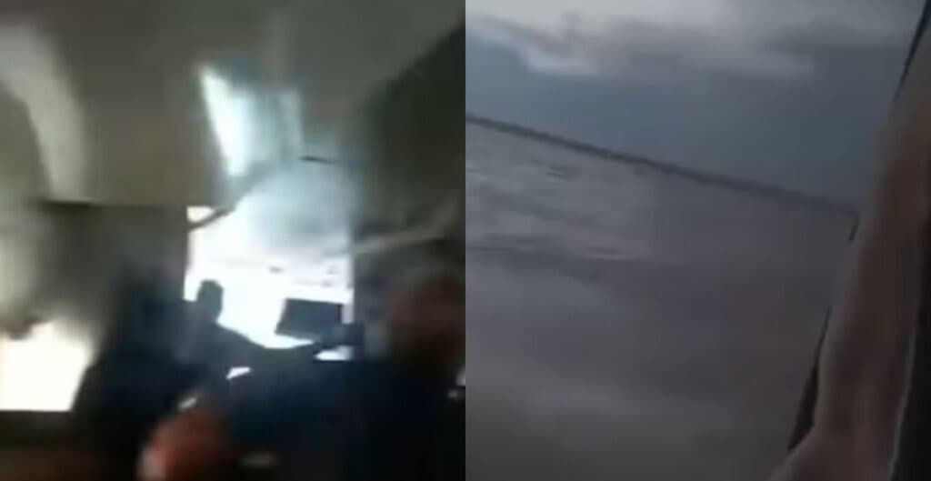 Ventania atinge lancha no rio Solimões e assusta passageiros