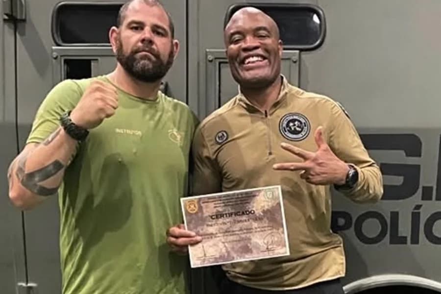 Anderson Silva inicia treinamento para se tornar policial nos EUA
