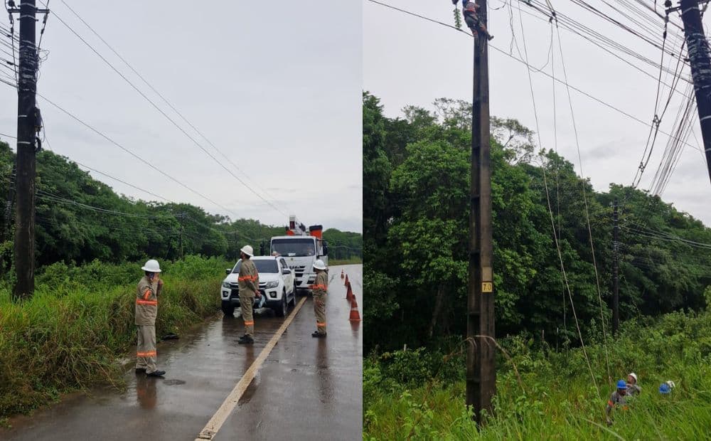 Temporal provoca queda de energia em Iranduba e Manacapuru durante fortes chuvas no AM